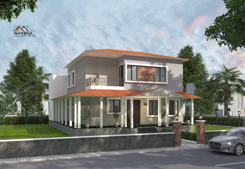 Mr. Rupesh Ji Residence – Contemporary Double-Storey Villa Elevation Design